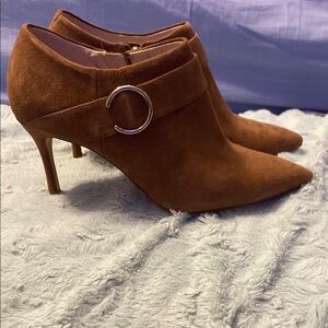 Nine West Tan Suede Ankle Boots